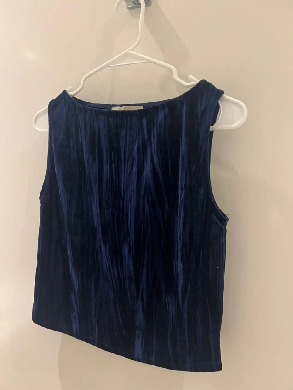 Monk & Lou Sleeveless Navy Velvet Midi Skirt Set - Picture 8 of 14